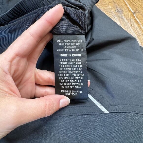 Dryjoys By Footjoy Quarter Zip Golf Pullover Windbreaker Jacket Black Size Large - Picture 7 of 7